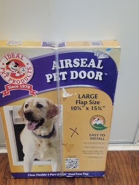 Ideal Pet Products Air Seal Pet Door With Flap - White